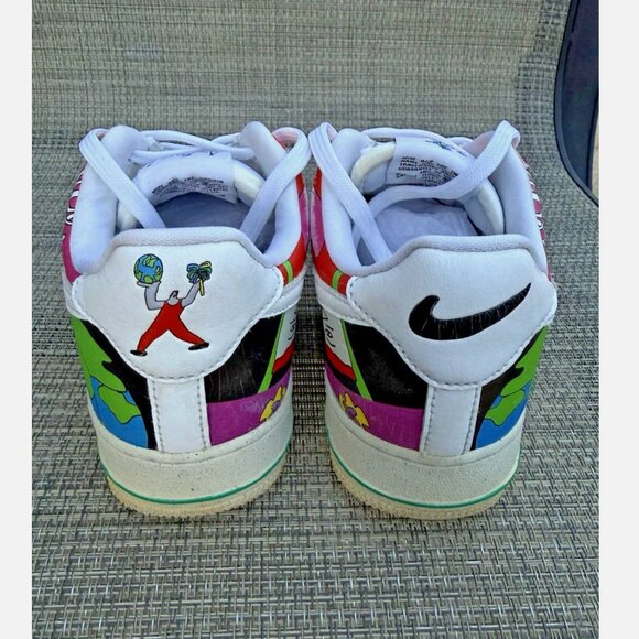 Nike Ruohan Wang x Air Force 1 Low Fly Leather Sneakers CZ3990-900 Unisex Sz 6.5 - Picture 6 of 16